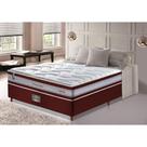 Conjunto Cama Box Casal de Molas Ensacadas D33 Cama inBox Select Firme 138x188x70 Vinho