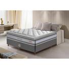 Conjunto Cama Box Casal de Molas Ensacadas D33 com Pillow TOP Cama inBox Select 138x188x70 Cinza Conjunto Cama Box Casal de Molas Ensacadas D33 com Pillow TOP Cama inBox Select 138x188x70 Cinza