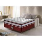 Conjunto Cama Box Casal de Molas Ensacadas D33 com Pillow TOP Cama inBox Select 138x188x70 Vinho