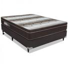CONJUNTO CAMA BOX CASAL LIGHT ORTOPÉDICO 2017 CORI MARROM 138x188x47 ORTOBOM"