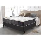 Conjunto Cama Box Casal Molas Ensacadas com Espuma Viscoelástico Cama inBox Cloud Cinza 138x188x67