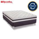 CONJUNTO CAMA BOX CASAL RECONFLEX MAX SAÚDE PREMIUM ESPUMA D45 SELADO 188x138x58