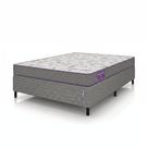 Conjunto Cama Box Casal Smartz: Colçhão AcctionD28 Macio + Base Kupon 138x188 Hipoalergênico Suporta 90kg Por Pessoa