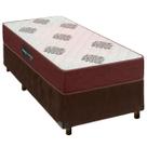 Conjunto Cama Box Com Colchão Solteiro Inova D45 Inovaflex - Marrom