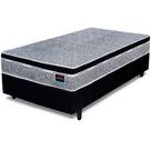Conjunto Cama Box de Solteiro Ortho Quality Confort Firm com espuma D33 com altura total de 63 cm Preto