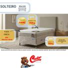 Conjunto Cama Box e Colchão Solteiro Castor Premium Tecnopedic 88x188x70 Molas de Alta Firmeza