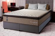 Conjunto Cama Box Espuma Atlanta Bege Queen 158x198x62