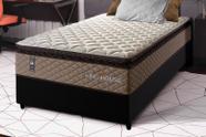 Conjunto Cama Box Espuma Atlanta Bege Solteiro 88x188x62