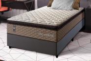 Conjunto Cama Box Espuma Atlanta Bege Solteiro 96x203x62