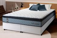 Conjunto Cama Box Espuma Chicago Cinza King 193x203x57