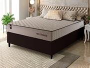 Conjunto Cama Box Espuma San Diego Bege Casal 138x188x67