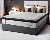 Conjunto Cama Box Espuma San Diego Branco King 193x203x67