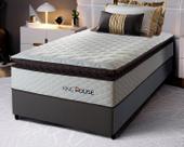 Conjunto Cama Box Espuma San Diego Branco Solteiro 88x188x67 Conjunto Cama Box Espuma San Diego Branco Solteiro 88x188x67
