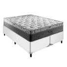 Conjunto Cama Box King Branco Palermo Molas Ensacadas