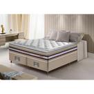 Conjunto Cama Box King de Molas Ensacadas D33 com Pillow TOP Cama inBox Select 193x203x70 Bege