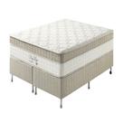 Conjunto Cama Box King Size Zidi Houston 193x203cm Molas Ensacadas
