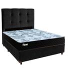 Conjunto Cama Box Preto Casal + Colchão Molas Ensacadas Life Gold Paropas + Cabeceira Conjunto Cama Box Preto Casal + Colchão Molas Ensacadas Life Gold Paropas + Cabeceira