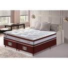 Conjunto Cama Box Queen de Molas Ensacadas D33 Cama inBox Select Firme 158x198x70 Vinho