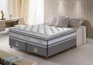 Conjunto Cama Box Queen de Molas Ensacadas D33 com Pillow TOP Cama inBox Select 158x198x70 Cinza Conjunto Cama Box Queen de Molas Ensacadas D33 com Pillow TOP Cama inBox Select 158x198x70 Cinza