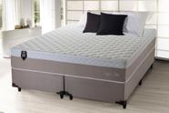 Conjunto Cama Box Queen Size Sheffield 158x198x65 Bege c/ Molas Ensacadas Conjunto Cama Box Queen Size Sheffield 158x198x65 Bege c/ Molas Ensacadas