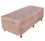 Conjunto Cama Box Solteirão Profissional Hotel Colchão de Molas Verticoil e Espuma D33 Certificada BF Colchões 97x203x60cm