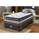 Conjunto Cama Box Solteiro de Molas Ensacadas Cama inBox Select Euro Soft 88x188x71 Café