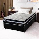 Conjunto Cama Box Solteiro Durham 96x203x60 Preto c/Molas Ensacadas Conjunto Cama Box Solteiro Durham 96x203x60 Preto c/Molas Ensacadas