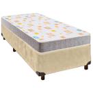 Conjunto Cama Box Solteiro Simples + Colchão D20 Inducol