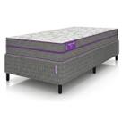 Conjunto Cama box Solteiro Smartz: Colchão Ortovip D45 + Cama Box Kupon 88x188 Extra firme