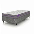 Conjunto Cama Box Solteiro Smartz: Colchão Ortovip D45 Firme EPS + Espuma D45kg/m³ + Base Box 88x188x55 Kupon