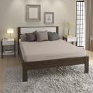 Conjunto Cama Casal com 2 Mesas de Cabeceira Marrom Branco/Nogal Conjunto Cama Casal com 2 Mesas de Cabeceira Marrom Branco/Nogal