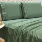 Conjunto Cama Casal King Size Lily 04 Pç Bordado 300 Fios