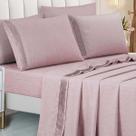 Conjunto Cama Casal King Size Lizzie 04 Pç Bordado 300 Fios Toque Extra Macio