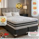 Conjunto Cama Colchão Casal 138x188 Castor Silver Star Tecnopedic Molas Dupla Face Base Box Bipartida Linha Luxo