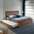 Conjunto Cama Queen com Cama Auxiliar em Madeira Maciça Mv Outlet