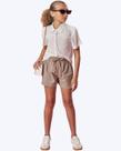 Conjunto Camisa Boxy em Viscose Nice e Shorts em Sarja com Elastano Juvenil Feminino Vic&Vicky 85183