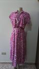 Conjunto camisa cropped e saia longa estampado - Rosa Conjunto camisa cropped e saia longa estampado - Rosa