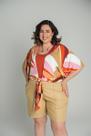 Conjunto Camisa de Amarrar e Regata Estampado Vermelho