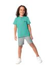 Conjunto Camisa Decote Redondo Botões+Bermuda Moletinho