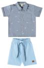 Conjunto camisa e bermuda em sarja 3308 Conjunto camisa e bermuda em sarja 3308