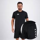 Conjunto Camisa e Calção Kappa Sport Preto
