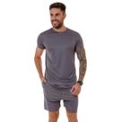 Conjunto Camisa E Short Masculino Dry Fitnnes Academia