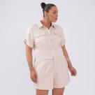 Conjunto camisa e short plus size strass gola polo bolso fem Conjunto camisa e short plus size strass gola polo bolso fem