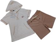 Conjunto Camisa Linho Capuz + Bermuda Menino Lessa Kids 8721