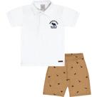 Conjunto Camisa Polo e Bermuda Dino Pulla Bulla Ref. 50680