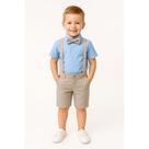Conjunto Camisa Social Bermuda Suspensório Gravata Menino Conjunto Camisa Social Bermuda Suspensório Gravata Menino