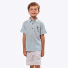 Conjunto Camisa Social e Bermuda Listrada Infantil Menino Vigat 3969