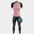 Conjunto Camisa Way Fresh Feminina de Ciclismo Calça Gel Bolsos Ziper total Proteção Uv Bolsos Traseiros