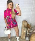 Conjunto camisão com short em viscolinho TAM M Veste do 36 ao 40