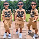 Conjunto Camiseta + Bermuda Infantil Masculino 2 a 12 anos - Modelo 2025